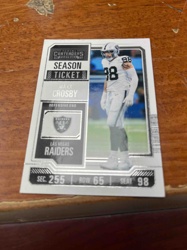 2021 Panini Contenders Football Maxx Crosby 'Season Ticket' Trading Card