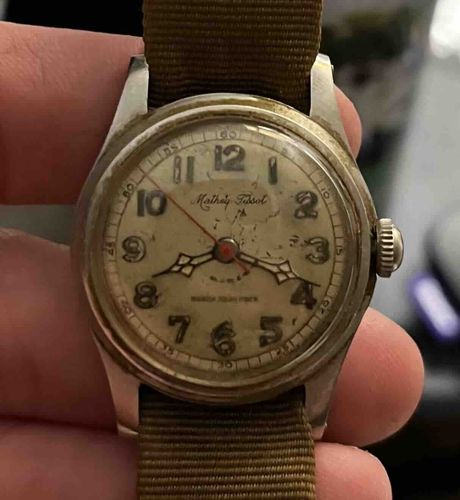 Vintage Mathey-Tissot Military-Style Wristwatch