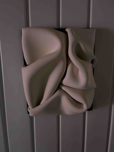 Abstract Wall Sculpture with Draped Form