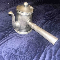 Antique Pewter Chocolate Pot or Beverage Warmer