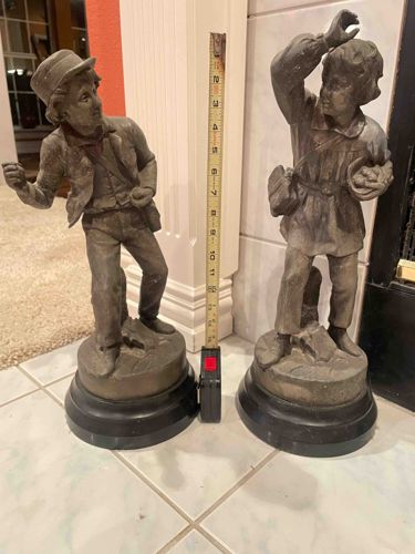 Pair of Boy Figure Statues