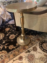 Brass Round Accent Table
