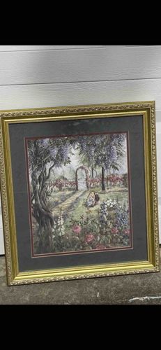Framed 'Wisteria Garden' Print