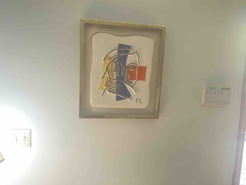 Abstract Figural Relief Wall Art by F.L.