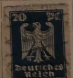 German Reich 20 Pfennig Postage Stamp