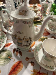 Tallis-Type Porcelain Teapot with Fanciful Scenes