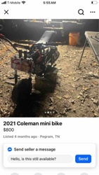 2021 Coleman Mini Bike