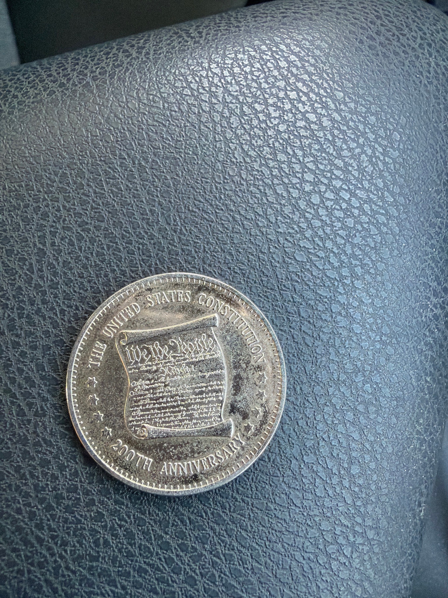 Submitted photo of United States Constitution 200th Anniversary commemorative coin (unverified)