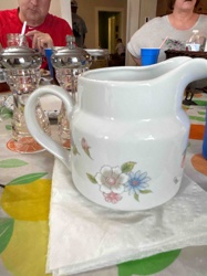Floral Pattern Ceramic Pitcher